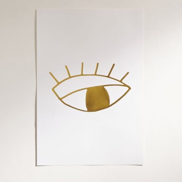 Urban Outfitters Other - Cult Paper Limited Edition Gold Foil Eye Art Print